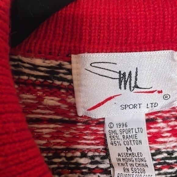 Vintage‎ SML Sports LTD. 1996 Christmas Sweater Size Medium (M) - Picture 6 of 6